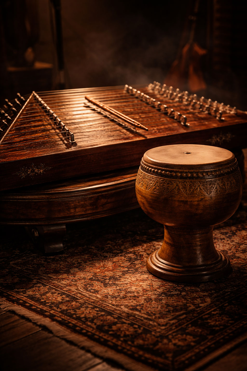 Persian tonbak and santur